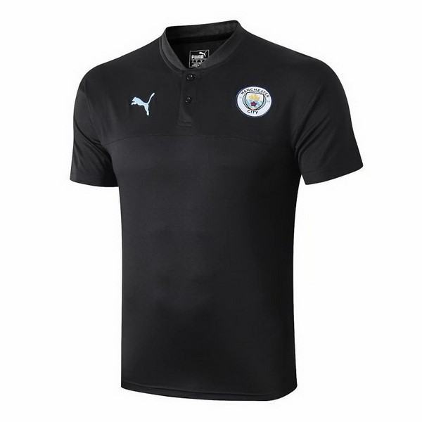 Polo Manchester City 2019-20 Schwarz Blau Fussballtrikots Günstig